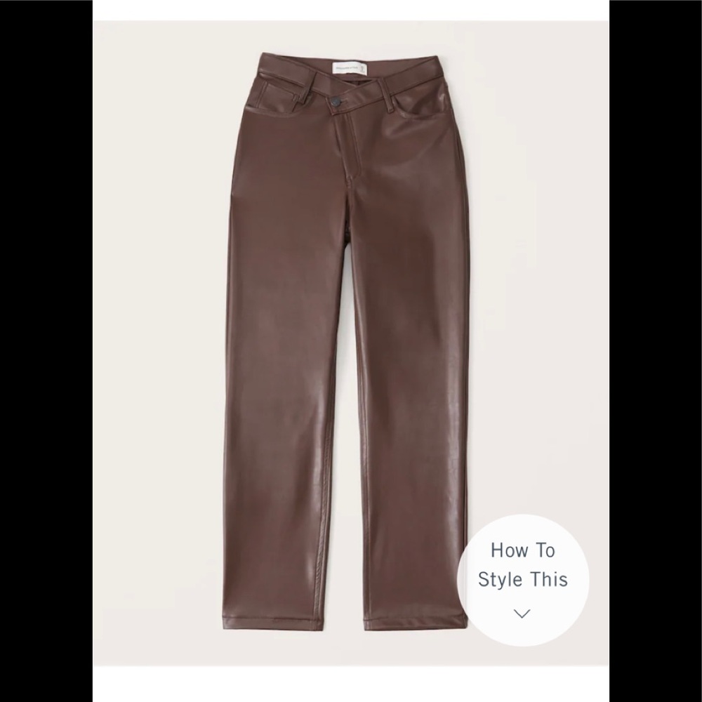 Abercrombie and Fitch vegan leather jeans